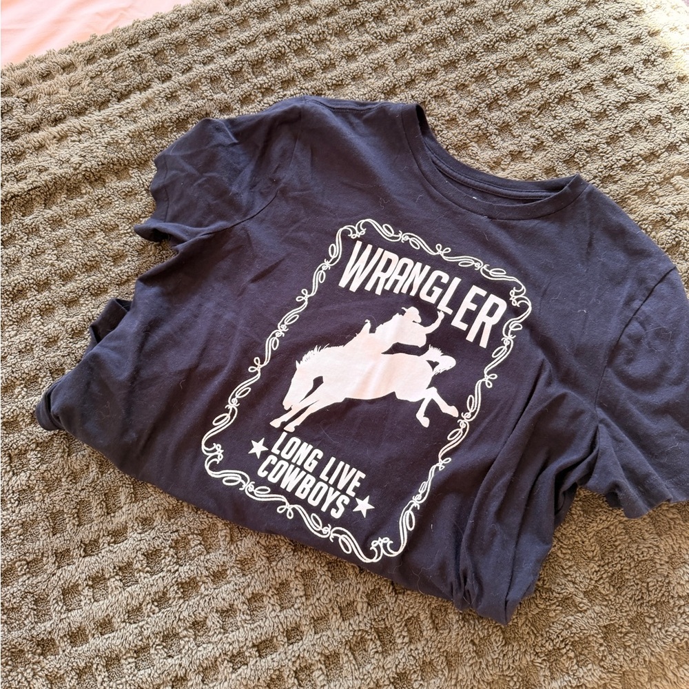 Wrangler Dark Blue Cowboy Graphic Tee